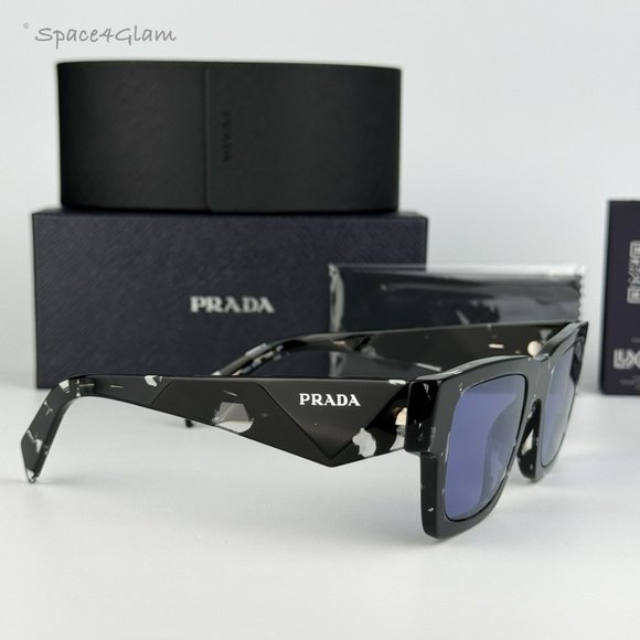 NEW Prada PRA06S 15O50B Tortoise Black Violet Mirror Square Unisex Sunglasses Prada PR A06S 15O50B Sunglasses Men main image 3